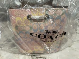 NWT Coach Rowan Bucket Bag in Rainbow