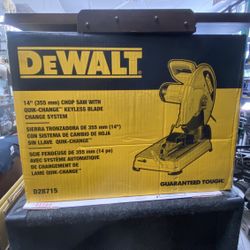 $180 - Brand New DEWALT Quick-Change 14-Inch Chop Saw
