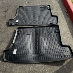 2022 4Runner rear floor mat with Prius wheel cover