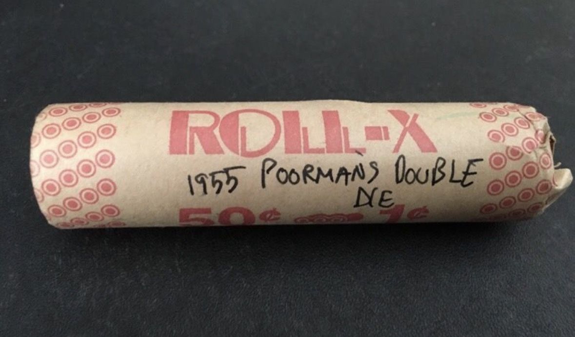 1955 Poorman's Double Die penny Roll