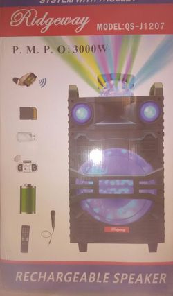 Bluetooth speaker sd card slot usb flash drive fm radio microphone included