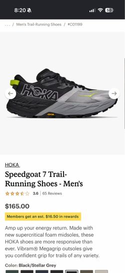 HOKA Speedgoat 7 Trail-Running Shoes - Men's. Size 12D