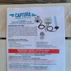 CAPTURA AIR CONDITIONER UV LIGHT AND AIR PURIFIER
