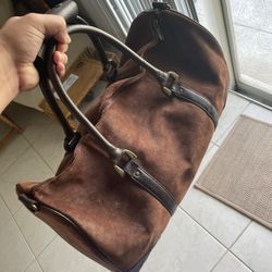 Suede Duffle Bag
