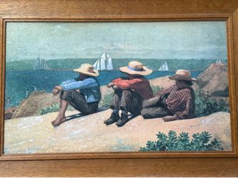 Vintage Winslow Homer “three boys on the shore” framed print