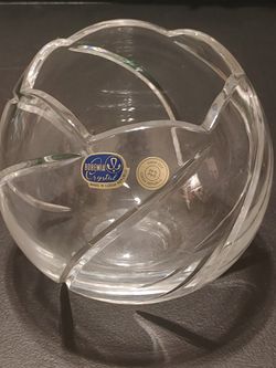 Lead Crystal Bowl By Bohemia