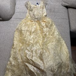 Girls Disney Belle Costume Dress Size Medium (8-10)