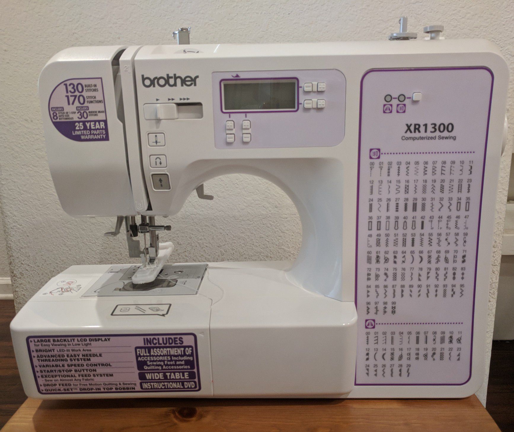 Brother Computerized Sewing and Quilting Sewing Machine XR 1300  w/Attachments