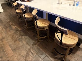 Swivel Bar Stools with Back Rest (4)