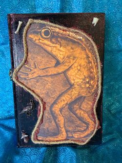 Loveland Frogman Cryptid Book – Hand-Decorated Repurposed Book