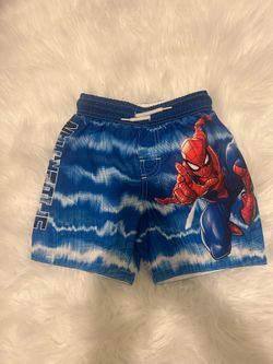 Marvel Spider-Man Blue Kids Swim Trunks size 4