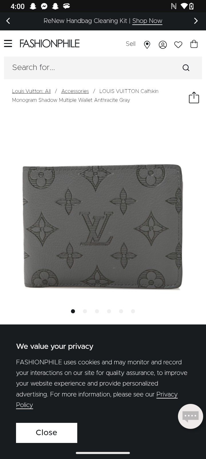 LV Calfskin Mens wallet