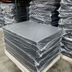 Full Size Box Spring Foundation — Brand New, Wrapped in Plastic. Available in All Sizes. Same-Day Delivery.