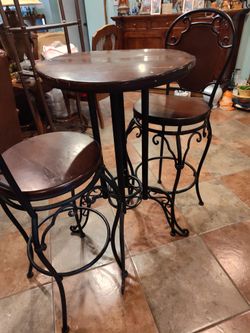 High Table And 2 Chairs