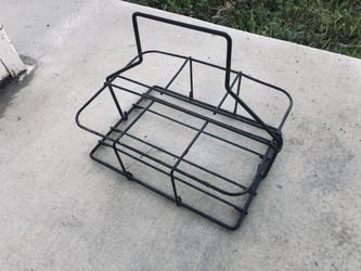 Vintage Wire Basket Milk 6 Bottle Carrier