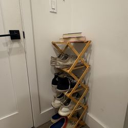 Collapsible Wood Shoe Rack 