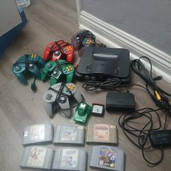 N64 Console ,games,  Controllers, Memory, Rumble $150firm 