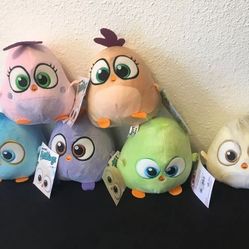 Lot Of 6 Colors NEW WITH TAGS 6”  Angry Birds Hatchlings Plush Stuffed Animals