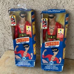 DC COMICS JUSTICE LEAGUE PLASTIC MAN,CAPTAIN AMERICA,BLACK WIDOW $4 EACH