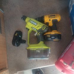 Cordless Tools And 2 Battery 