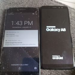 Son 2 Telefonos 1 Revolution Plus De T-Mobile Unlock 1 Samsung Galaxy A8 Unlock En Buenas Condiciones Trabajando Bien Usados $100