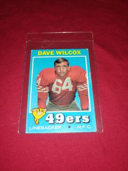 Vintage Old 1971 Dave Wilcox Football Card Topps #189 - in very good condition