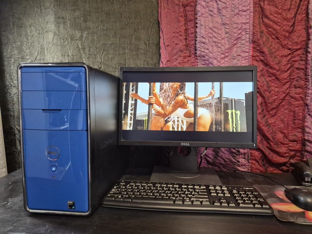 Gorgeous Blue Dell Desktop PC Complete Computer System.. Can Deliver! 