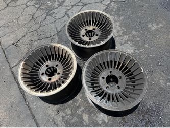 Three 14x7 inch Western Wheel turbine rims. classic cars and trucks