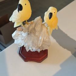 Glass Yellow Bird Art 