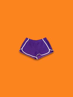 Lululemon Scuba Mid-Rise Oversized Short 3" *Trim College Purple/Light Ivory XL