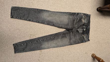 Purple Dark Gray Washed Slim Fit Jeans