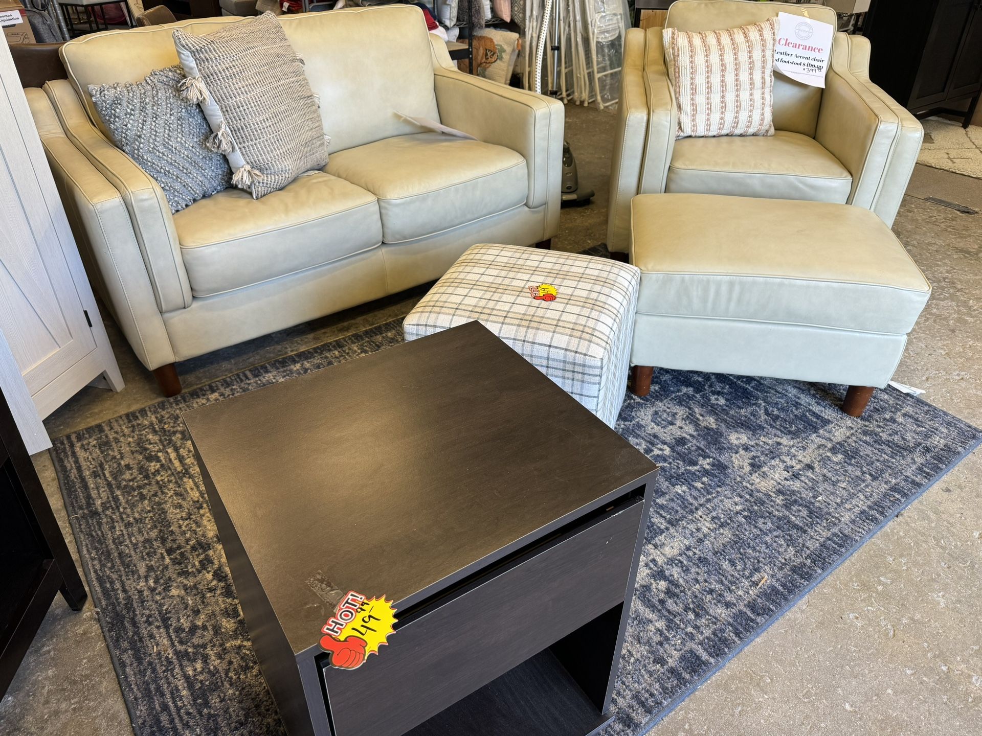 Loveseat And Matching Chair With Ottoman