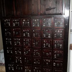 Antique Chinese 39-Drawers Apothecary Medicine Herbal Cabinet