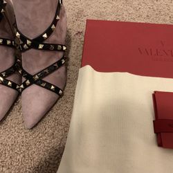valentino studwrap suede and leather bootie size eu36 New With Box Authentic