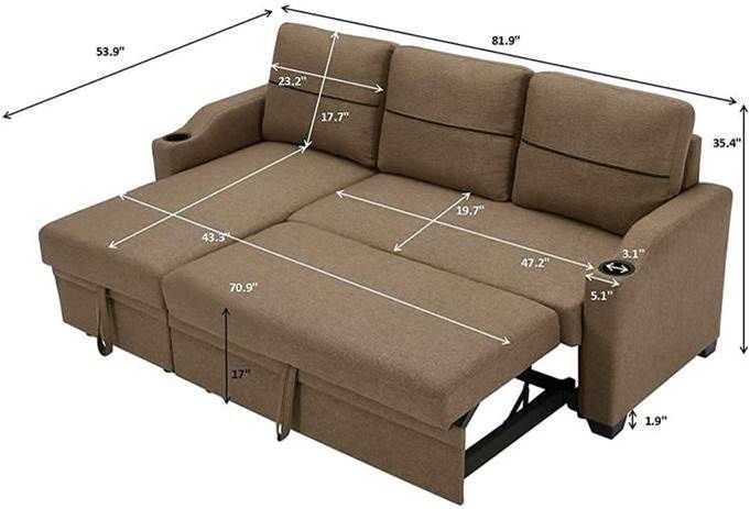 New L-Shaped Sofa/Bed