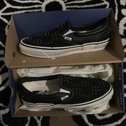 Black Pearlized Vans Slip on size 11
