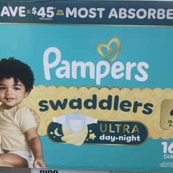 Pampers Swaddlers Ultra Day + Night diapers, size 4