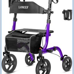 Foldable Rollator Walker With Seat