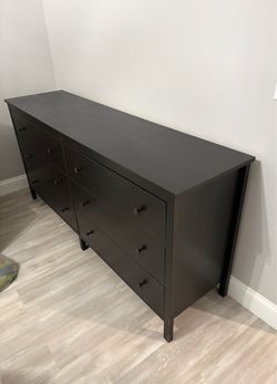 Dark Brown 6-Drawer Double Dresser