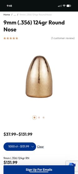 Berry's #19324 .356 124gr round nose