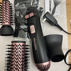 Mooqlizz Hot Air Spin Brush 3 In 1 Round Air Spin Brush Set Volumizer Blow Dryer