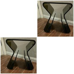 Vintage Mid Mod MCM Smoky Acrylic Post Modern Side End Table
