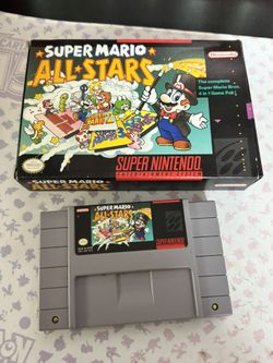 Super Mario All-Stars SNES Super Nintendo Game & Box!