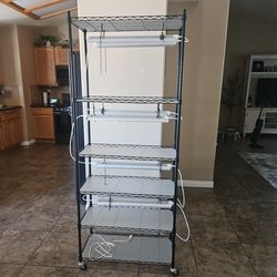 Growing stand with LED Lights