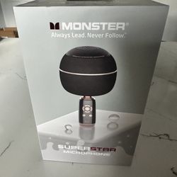 MONSTER M97 Superstar Dynamic Karaoke Microphone, Handheld Wireless Bluetooth Karaoke Machine, Bluetooth 5.0 TWS Portable Speaker Mic for Home, Party,