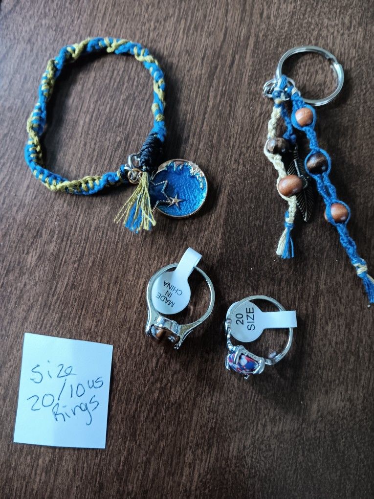 Bracelet Keychain And Rings 