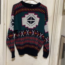 Men sweater beautiful pattern Large colorful acrylic.