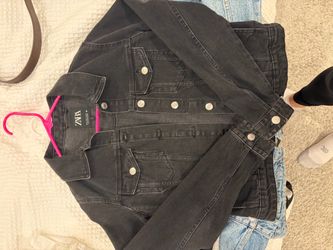 Zara black denim jacket