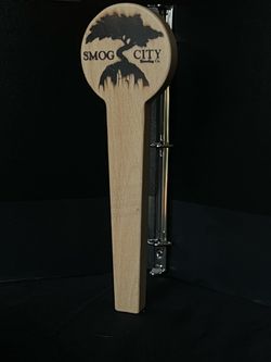 Smog City Brewing Co. Wood Beer Tap Handle