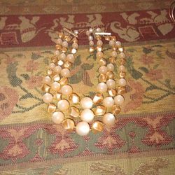Cora Multi-layer Pink Beaded Choker Necklace
